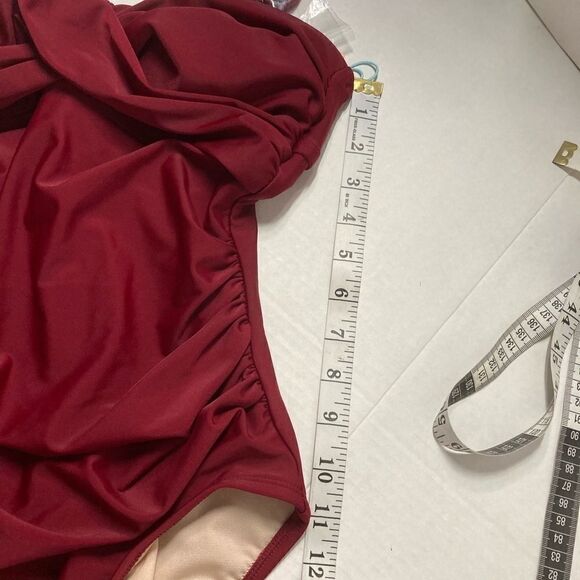 KONA SOL Swimwear, Small, Wine, Ruched, One piece‎ - Picture 13 of 13